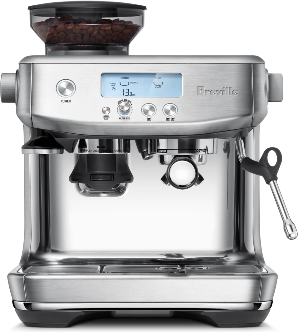 Breville Barista Pro espresso machine in brushed stainless steel