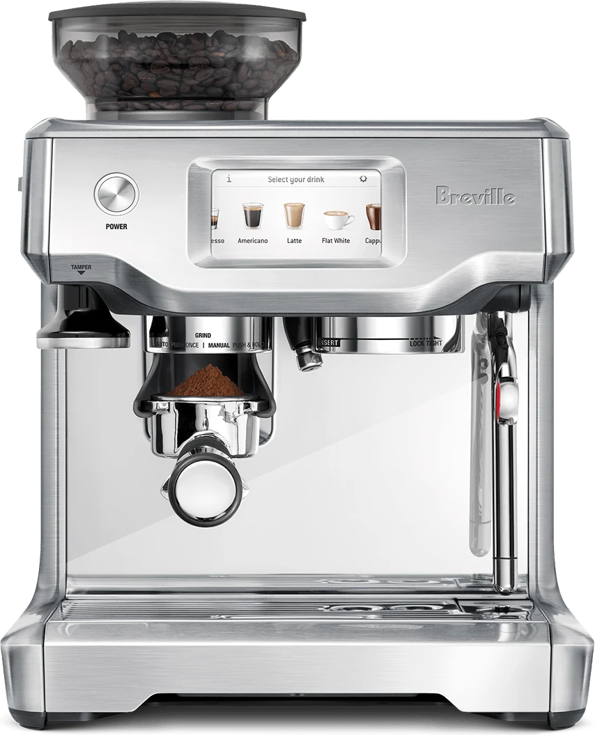 Breville Barista Touch espresso machine in brushed stainless steel