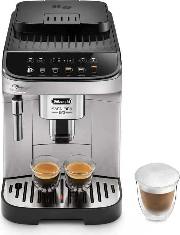 De'Longhi Magnifica Evo super-automatic espresso machine in silver