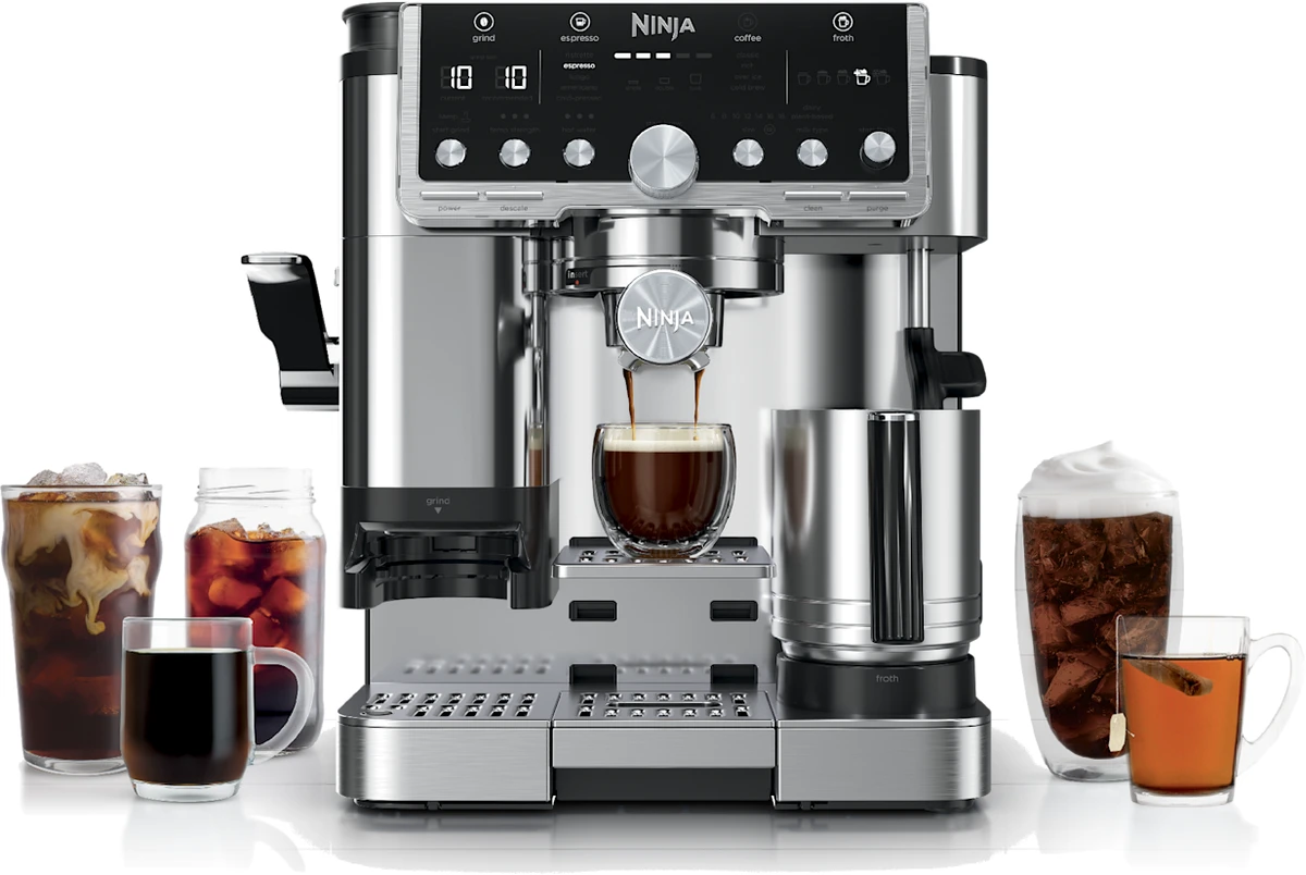 Ninja Luxe Café Pro espresso machine with espresso, drip and iced drinks